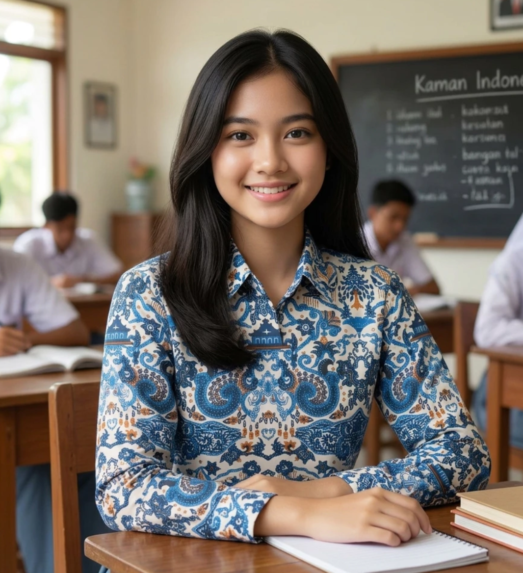 Seragam Batik Lengan Panjang Sekolah Untuk SMA-SMK Provinsi Jawa Barat - Gambar 4